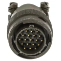 ITT Cannon MIL Spec Circular Connector Copper Alloy, Straight Body, 19 Contacts Male, Shell Size 14, Solder KPT06F14-19P