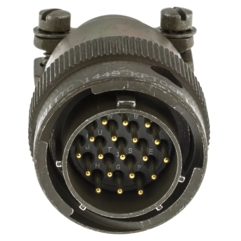 ITT Cannon MIL Spec Circular Connector Copper Alloy, Straight Body, 19 Contacts Male, Shell Size 14, Solder KPT06F14-19P
