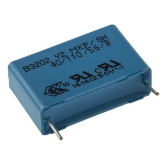 TDK B32023 Film Capacitor 100 nF 300V AC 300 V DC Through Hole, 2 Pin, 110°C Max, 22.5mm Lead Pitch B32023A3104M000