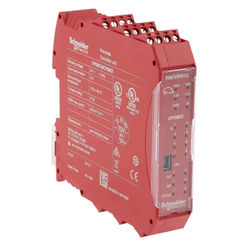 Schneider Electric Preventa Series Safety Controller, 8 Safety Inputs, 2 Safety Outputs, 24V dc XPSMCMCP0802