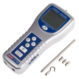 Sauter Digital Force Gauge, Range 49.03 N (5 kg), Resolution 0.01 oz, ±0.5% Accuracy, LCD Display, Battery Powered 111-3689
