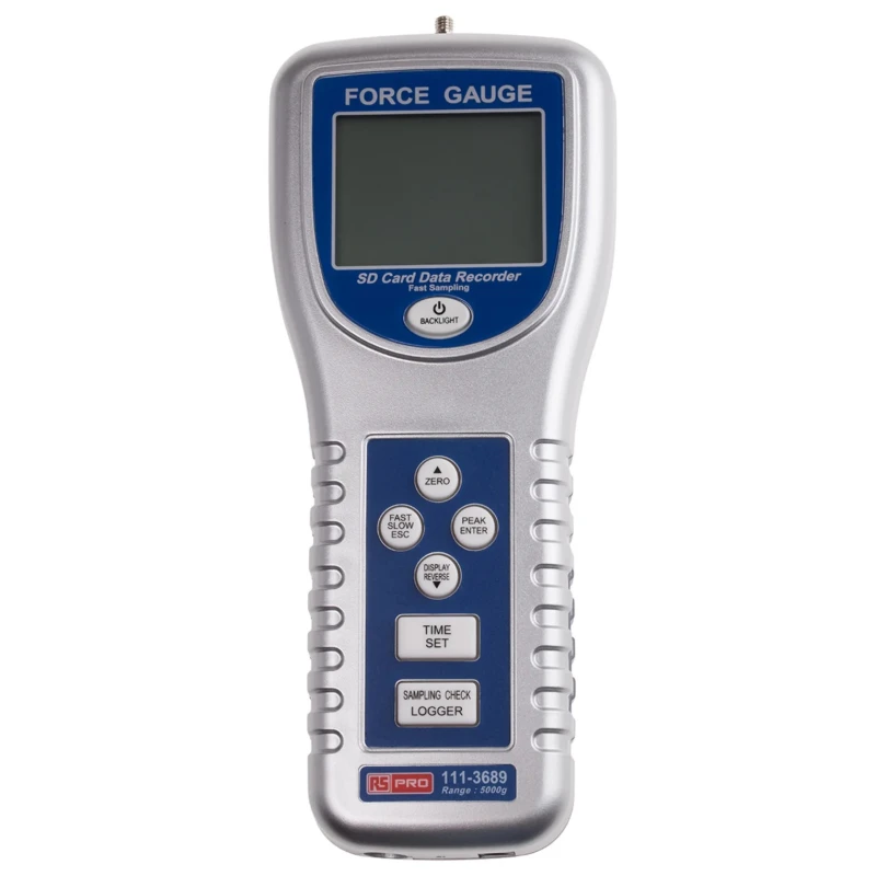 Sauter Digital Force Gauge, Range 49.03 N (5 kg), Resolution 0.01 oz, ±0.5% Accuracy, LCD Display, Battery Powered 111-3689