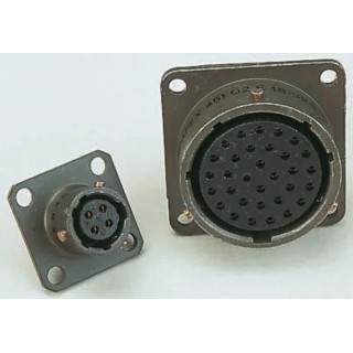 ITT Cannon KPT Copper Alloy Straight 32 Way Box Mount MIL Spec Circular Connector Female Contacts KPT02E18-32S