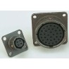 ITT Cannon KPT Copper Alloy Straight 32 Way Box Mount MIL Spec Circular Connector Female Contacts KPT02E18-32S