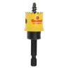 Starrett 19 mm Diameter HSS Bi-metal Drill Bit for Plasterboard, Mild Steel Sheet, Wood, Thin Non-Metallic with 6.35 CSC19