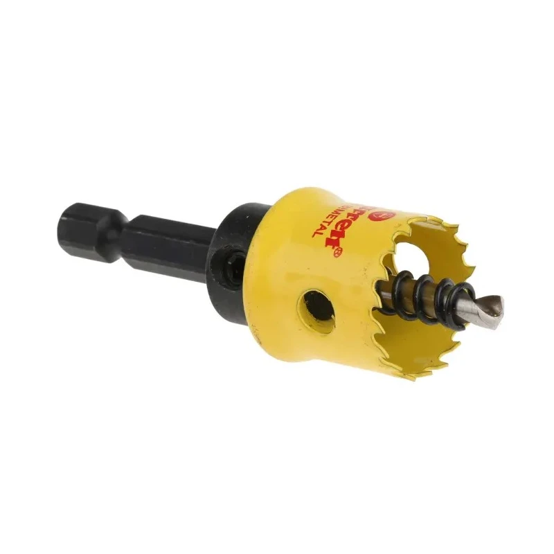 Starrett 19 mm Diameter HSS Bi-metal Drill Bit for Plasterboard, Mild Steel Sheet, Wood, Thin Non-Metallic with 6.35 CSC19