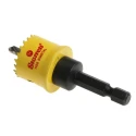 Starrett 22 mm Diameter High Speed Steel Drill Bit for Mild Steel Sheet, Stainless Steel, Plastic, Wood with 6.35mm CSC22