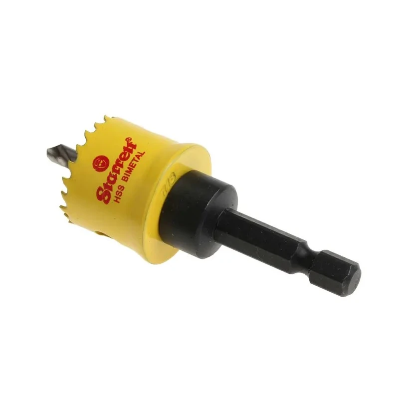 Starrett 22 mm Diameter High Speed Steel Drill Bit for Mild Steel Sheet, Stainless Steel, Plastic, Wood with 6.35mm CSC22