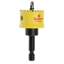 Starrett 27 mm Diameter High-Speed Steel (HSS) Bi-metal Drill Bit with 6.35 mm Shank CSC27