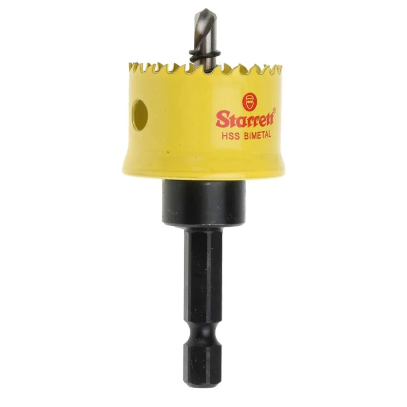 Starrett 27 mm Diameter High-Speed Steel (HSS) Bi-metal Drill Bit with 6.35 mm Shank CSC27