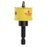 Starrett 27 mm Diameter High-Speed Steel (HSS) Bi-metal Drill Bit with 6.35 mm Shank CSC27