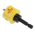 Starrett 27 mm Diameter High-Speed Steel (HSS) Bi-metal Drill Bit with 6.35 mm Shank CSC27