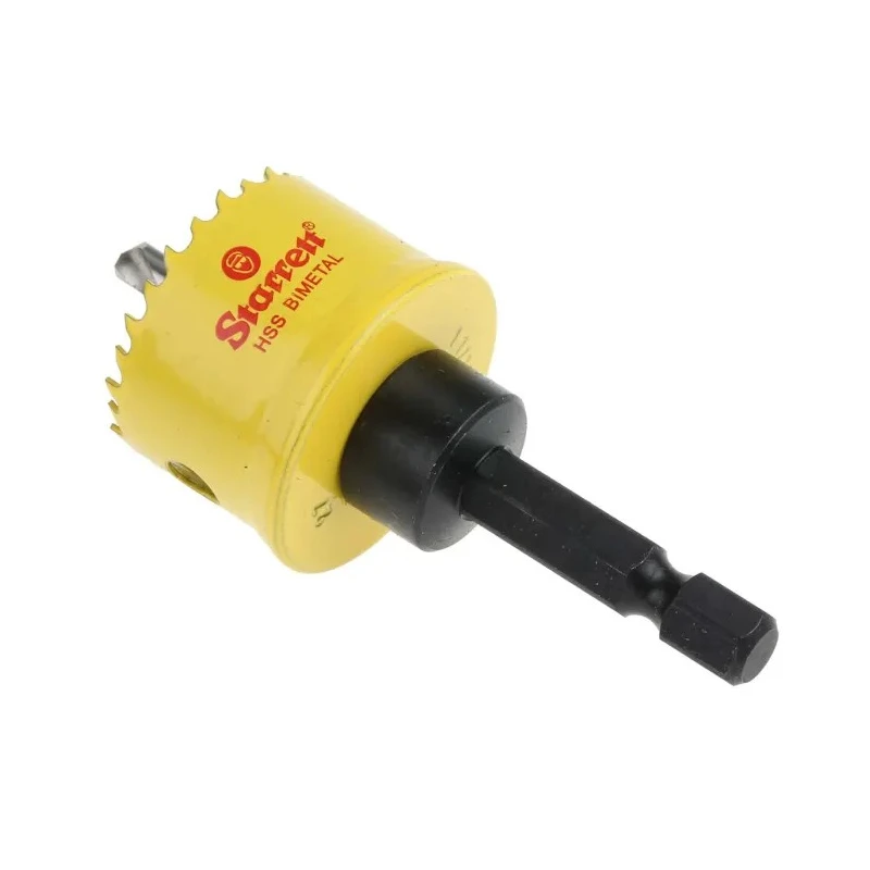Starrett 27 mm Diameter High-Speed Steel (HSS) Bi-metal Drill Bit with 6.35 mm Shank CSC27