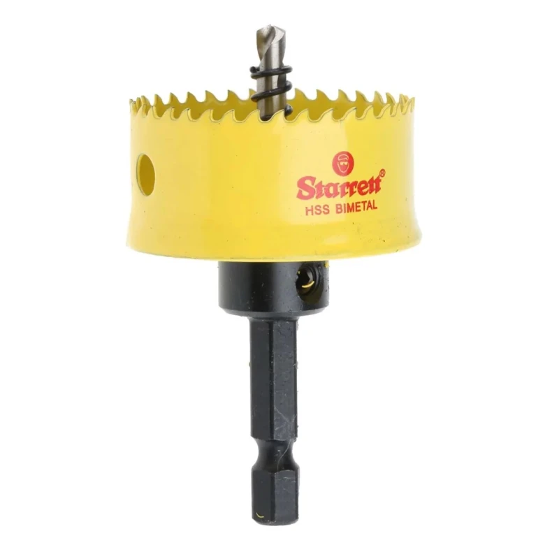 Starrett 38 mm Diameter Bi-Metal High Speed Steel Drill Bit for Mild Steel Sheet, Non-Metallic, Wood CSC38