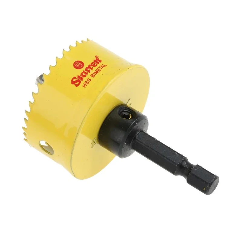 Starrett 38 mm Diameter Bi-Metal High Speed Steel Drill Bit for Mild Steel Sheet, Non-Metallic, Wood CSC38
