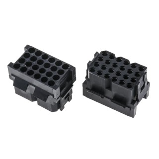 ITT Cannon Trident Female Connector Housing 24 Way 4 Row 5.08 mm Pitch Straight Snap-in Nylon TST24RA00 / 192923-6040