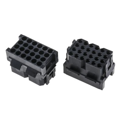 ITT Cannon Trident Female Connector Housing 24 Way 4 Row 5.08 mm Pitch Straight Snap-in Nylon TST24RA00 / 192923-6040