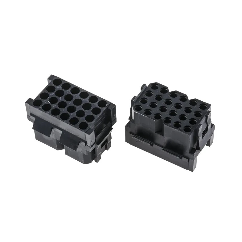 ITT Cannon Trident Female Connector Housing 24 Way 4 Row 5.08 mm Pitch Straight Snap-in Nylon TST24RA00 / 192923-6040