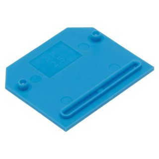 Weidmüller SAK Series End Cover for Use with DIN Rail Terminal Blocks, Polyamide 66, Blue, ATEX Certified 0279580000