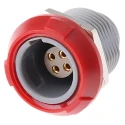 LEMO Circular Connector 4 Contacts Panel Mount Socket Female IP50 Redel P Series PKG.M0.4GL.LR