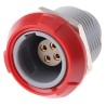 LEMO Circular Connector 4 Contacts Panel Mount Socket Female IP50 Redel P Series PKG.M0.4GL.LR