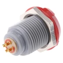 LEMO Circular Connector 4 Contacts Panel Mount Socket Female IP50 Redel P Series PKG.M0.4GL.LR