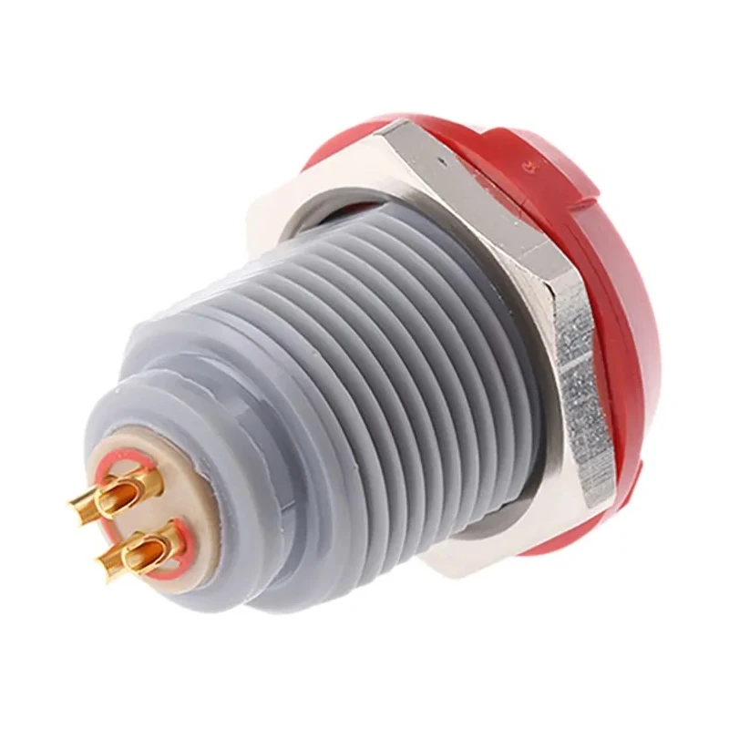 LEMO Circular Connector 4 Contacts Panel Mount Socket Female IP50 Redel P Series PKG.M0.4GL.LR