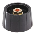 Sifam Black Nylon Potentiometer Knob 29.5 mm Diameter for 6 mm Circular Shaft S291 006BK