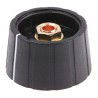 Sifam Black Nylon Potentiometer Knob 29.5 mm Diameter for 6 mm Circular Shaft S291 006BK