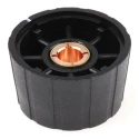Sifam Black Nylon Potentiometer Knob 29.5 mm Diameter for 6 mm Circular Shaft S291 006BK