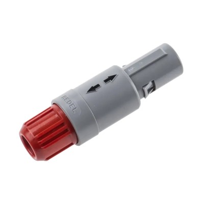 LEMO Industrial Circular Connector, 4 Contacts, Cable Mount, 14 mm Size, Plug Male, IP50 Rated, Polymer PAG.M0.4GL.AC52R