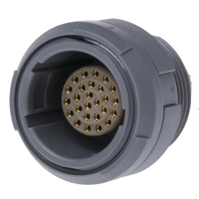 LEMO Circular Connector, 26 Contacts, Panel Mount, M17 Connector, Socket, Female, IP50 Protection, Redel P CKB.M26.GL.LG