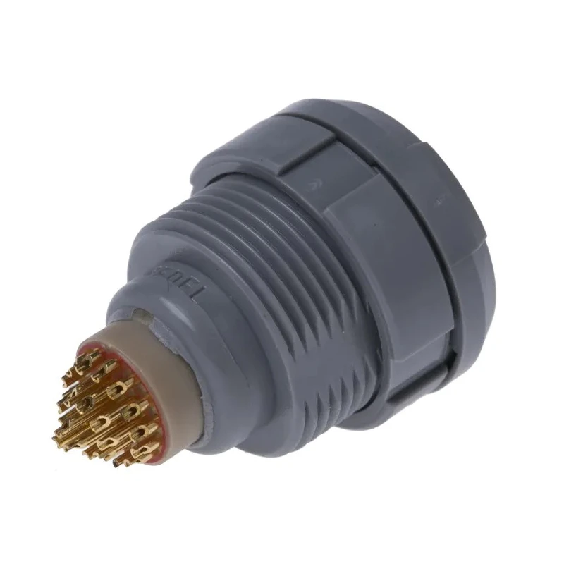 LEMO Circular Connector, 26 Contacts, Panel Mount, M17 Connector, Socket, Female, IP50 Protection, Redel P CKB.M26.GL.LG
