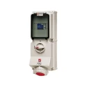 MENNEKES Industrial Power Connector Receptacle Wall Mount 32A 400V IP67 Red White 4 Pole IP67 