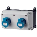 MENNEKES Rated At 16A 230V IP44 Blue Wall Mount Combination Unit 3 IP44