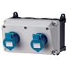 MENNEKES Rated At 16A 230V IP44 Blue Wall Mount Combination Unit 3 IP44