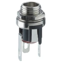 Lumberg 16 Straight DC Socket 1A 12V Panel Mount Length 20.85 mm Nickel 1614 20