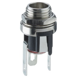 Lumberg 16 Straight DC Socket 1A 12V Panel Mount Length 20.85 mm Nickel 1614 20