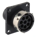ITT Cannon Circular Connector 8 Contacts Panel Mount Socket Female IP65 Trident Ringlock TR1208RFS1NB / 192922-1200