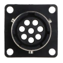 ITT Cannon Circular Connector 8 Contacts Panel Mount Socket Female IP65 Trident Ringlock TR1208RFS1NB / 192922-1200