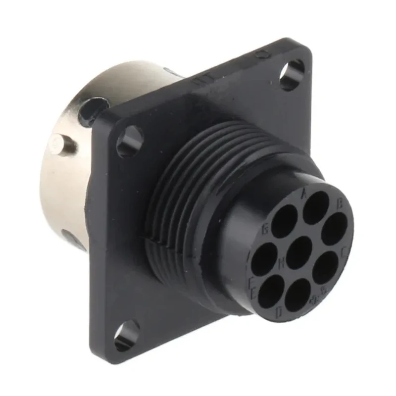 ITT Cannon Circular Connector 8 Contacts Panel Mount Socket Female IP65 Trident Ringlock TR1208RFS1NB / 192922-1200