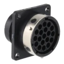 ITT Cannon Circular Connector Panel Mount Socket Female 19 Contacts 16A 250V IP65 Trident Ringlock TR1619RFS1NB / 192922-1220