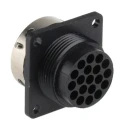 ITT Cannon Circular Connector Panel Mount Socket Female 19 Contacts 16A 250V IP65 Trident Ringlock TR1619RFS1NB / 192922-1220