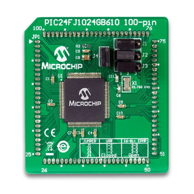 Microchip PIC24FJ1024GB610 GP Plug-In Module MCU Development Board Module MA240023