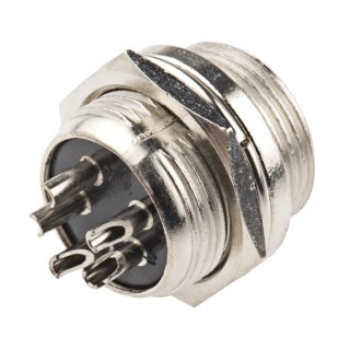 RS PRO Circular Connector Miniature Panel Mount Socket, Male Contact, 48V 1A, Threaded Mating 111-5763