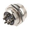 RS PRO Circular Connector Miniature Panel Mount Socket, Male Contact, 48V 1A, Threaded Mating 111-5763