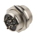 RS PRO Industrial Circular Panel Mount Connector 6 Contacts 48V 1A Miniature Socket Threaded Mating 111-5764