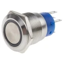 RS PRO Illuminated Latching Push Button Switch, Panel Mount, 19.2 mm Cutout, SPDT, Yellow LED, IP67, 250 V AC, 5A 111-5797