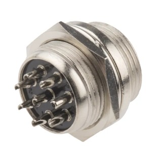 RS PRO Circular Connector, 8 Contacts, Panel Mount, Miniature Socket Male Connector 48V 1A Threaded Solder 111-5765
