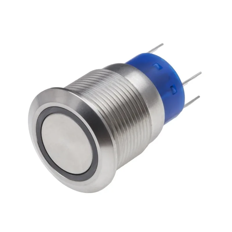 RS PRO Illuminated Momentary Push Button Switch Panel Mount SPDT, Yellow LED, IP67, 250 V AC 5A 111-5809